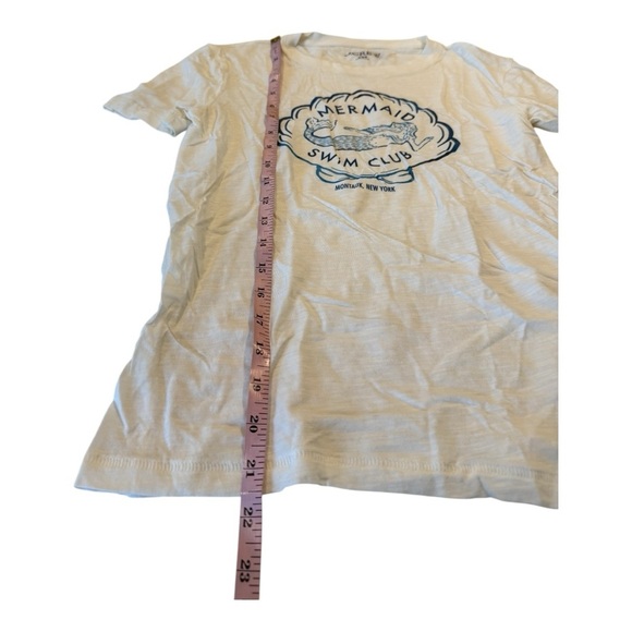 J. Crew Mermaid Cafe Graphic Short Sleeve T- Shirt Size XXS CA556 NEW Ivory Blue - Picture 3 of 14
